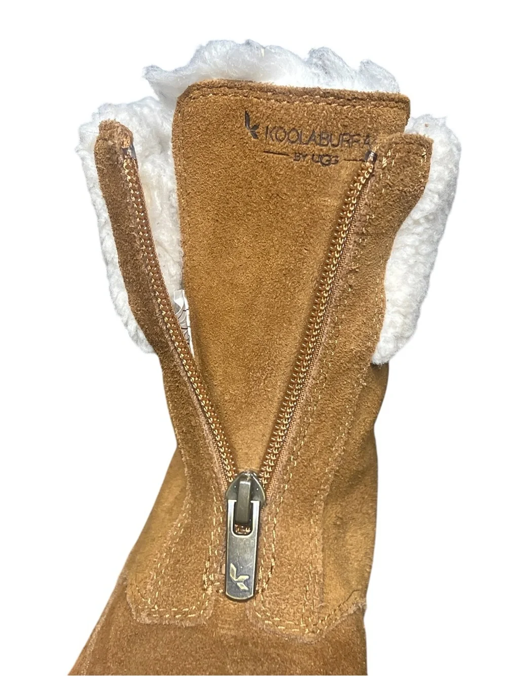 Koolaburra by Ugg Lytta chestnut brown suede front zipper short winter boots
